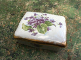 Hand-Painted Vintage Violet Keepsake Box