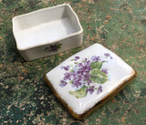 Hand-Painted Vintage Violet Keepsake Box