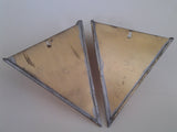 Set of Two Vintage Brass Wall Pockets