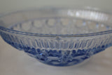 Blue Cut Glass Vintage Candy Dish