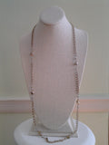 Vintage Chain Necklace with Faux Pearls